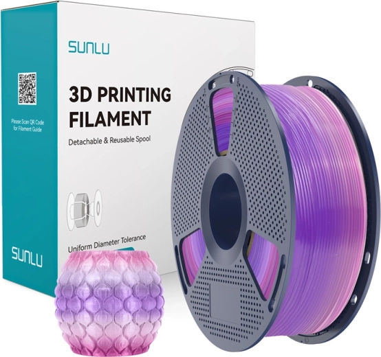 Sunlu átlátszó PLA filament, szivárvány