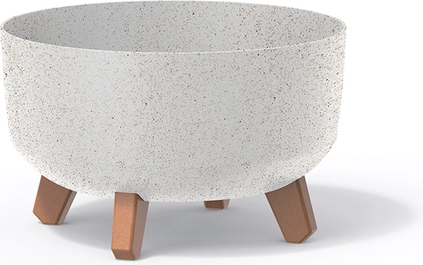 Gracia Low Eco Wood virágtartó 28,5 cm – fehér