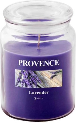 Illatgyertya üvegben Provence levendula 95 óra