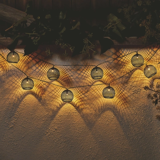 ALTROS napelemes kerti fényfüzér, 10 LED, meleg fehér, 3,8 m