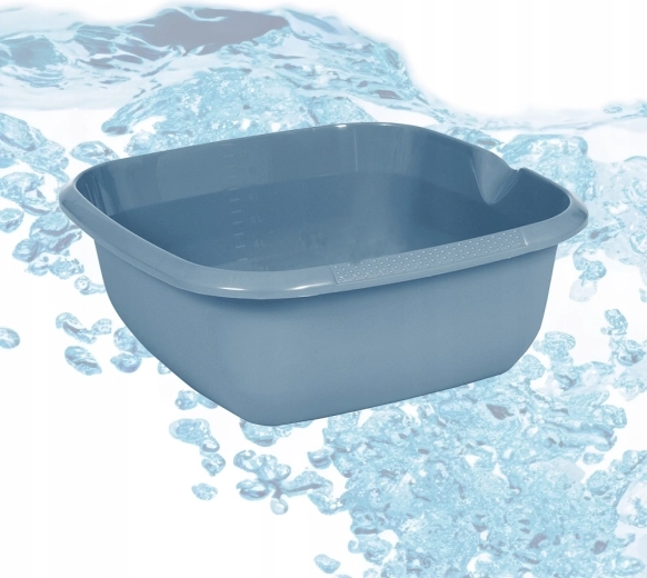 Négyzet alakú tál kiöntővel Nordic Blue 13 l (38 × 38 cm)