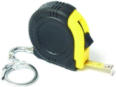 Visszahúzható zsebmérőszalag 1 m × 6 mm kulcstartóval