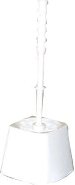 WC-készlet szögletes tartóval, műanyag, 7,5 cm-es kefe