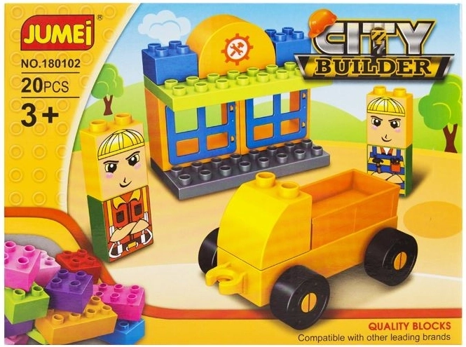 Jumei City Builder városépítő építőkészlet – város / építkezés, 20 db, 26 × 19 cm – 1 db