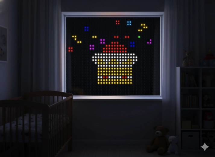 Smart LED fényfüggöny 400 RGB multicolor 2 × 2 m távirányítóval, beltéri és kültéri használatra
