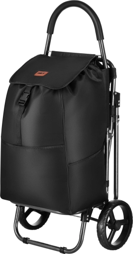 NILS bevásárlókocsi üléssel, 40 l, fekete