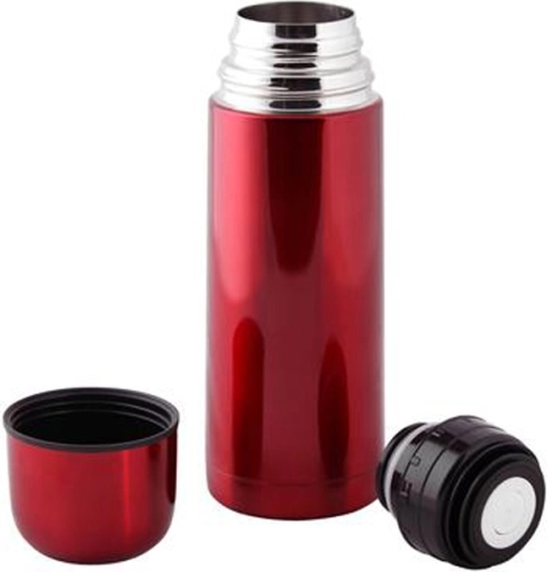TORO rozsdamentes termosz stop szeleppel, 500 ml, piros