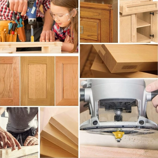 Faipari profilmaró készlet, 12 darab fa dobozban