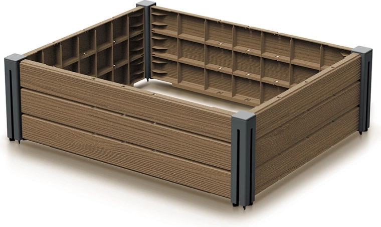 Naturo ECO műanyag magasított kerti ágyás BASE PLANT, 75,6 cm