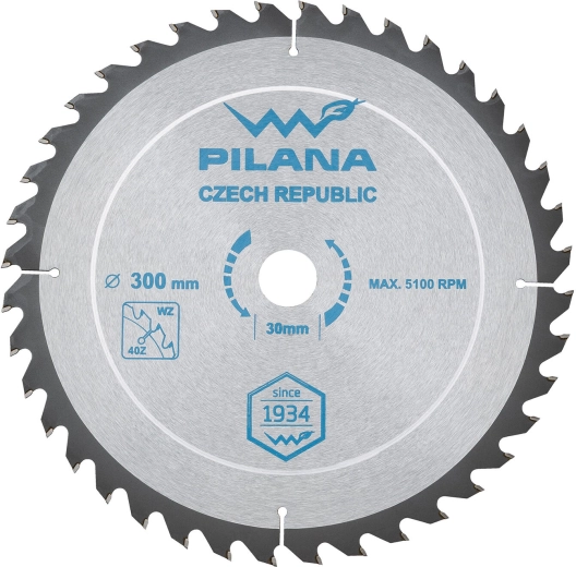 PILANA SK 5255 WZ fűrészlap, 300 mm, 40 fog, 30 mm furat