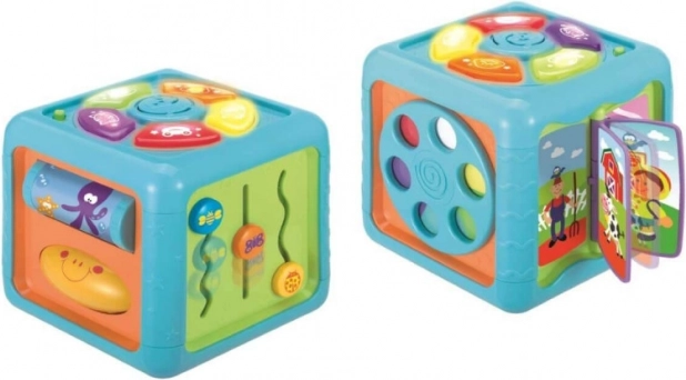 Interaktív oktatókocka babáknak Smily Play fényekkel és hangokkal