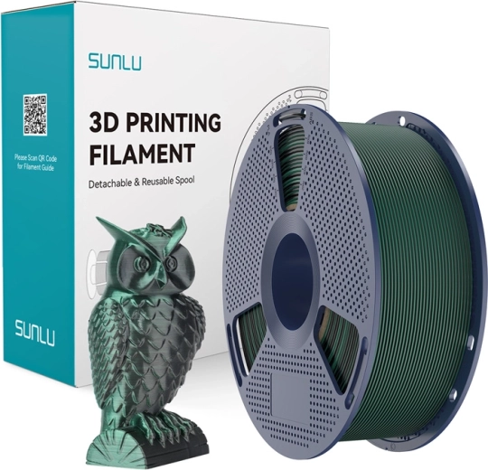 Sunlu PLA+ Silk két színű filament fekete/zöld