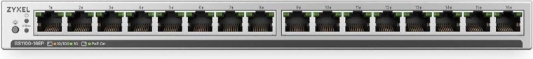 Zyxel GS1100-16EP gigabites switch PoE+-szal (16 port)