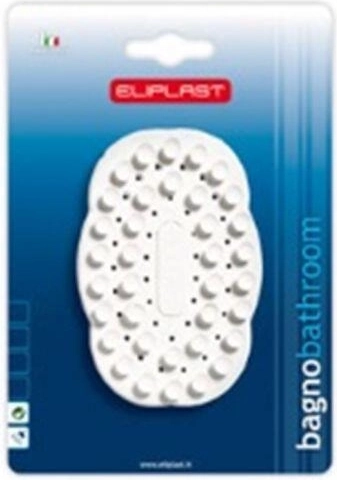 Ovális szappantartó tapadókorongokkal 10 × 7 cm, fehér