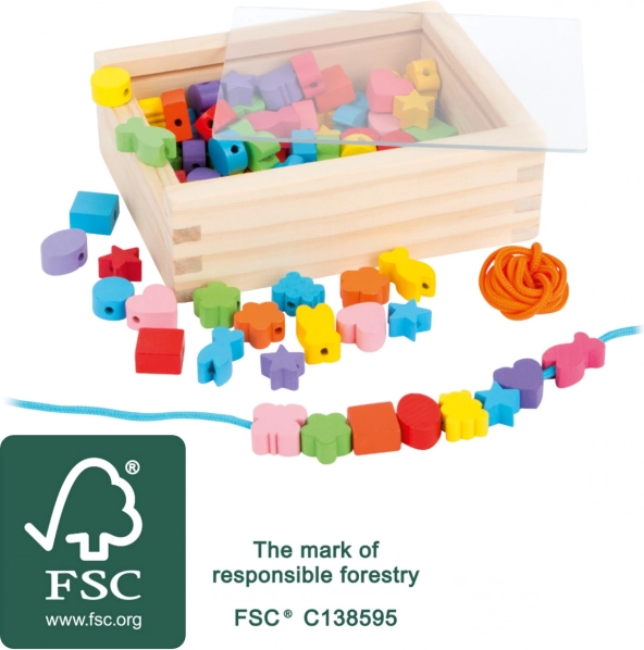 Fa befűzhető gyöngyök Small Foot