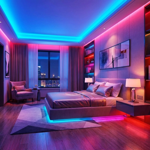 5 m-es RGB LED-szalag távirányítóval