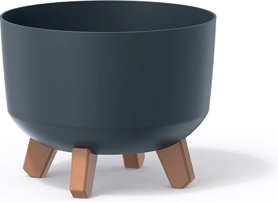 Gracia lábas virágcserép lábakkal, 20 cm átmérő, antracit