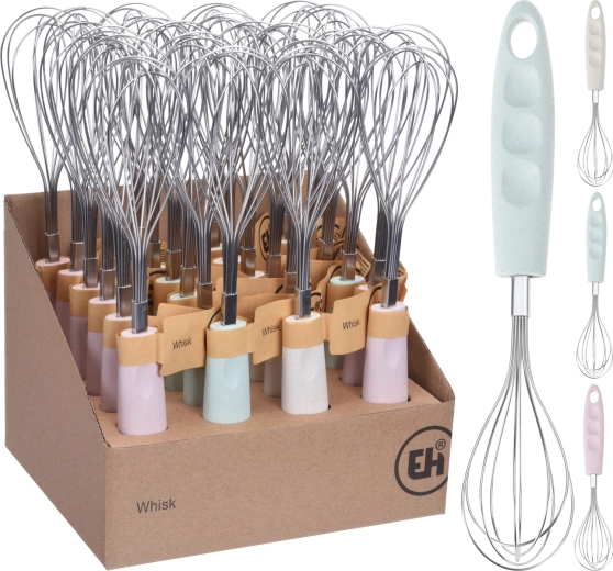 Rozsdamentes acél konyhai habverő 25 cm