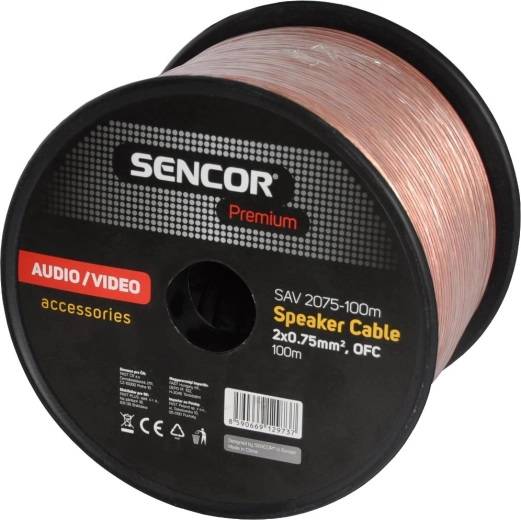 Sencor hangszórókábel 2×0,75 mm², 100 m