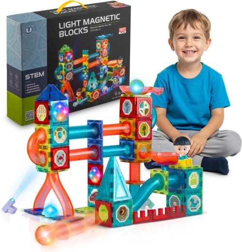 Ricokids világító mágneses építőjáték 150 elemmel