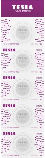 TESLA CR1616 3V lítium-ion akkumulátor Li/MnO2 - 5 darab
