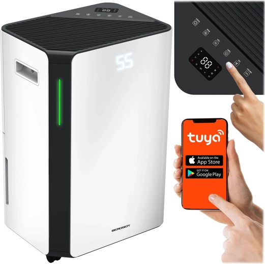 Kompresszoros párátlanító Wi‑Fi-vel 20 l/24 h BERDSEN BD-532 fehér