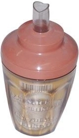 11 cm-es adagolós műanyag cukorszóró, átlátszó