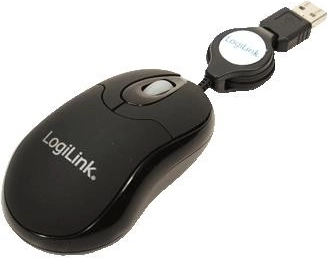 LogiLink Mini egér USB visszahúzható kábellel