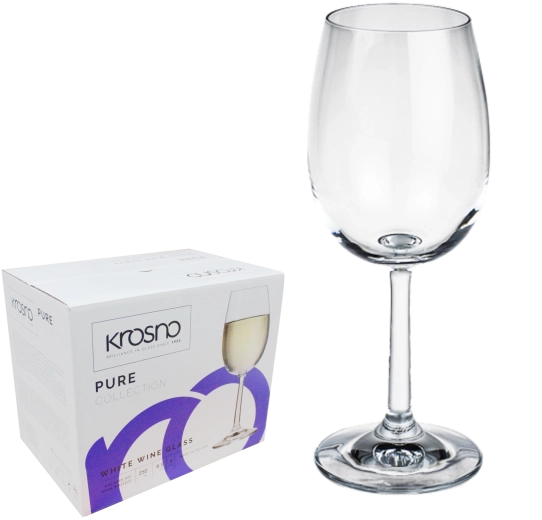 Krosno Pure fehérboros pohárkészlet 280 ml – 6 db