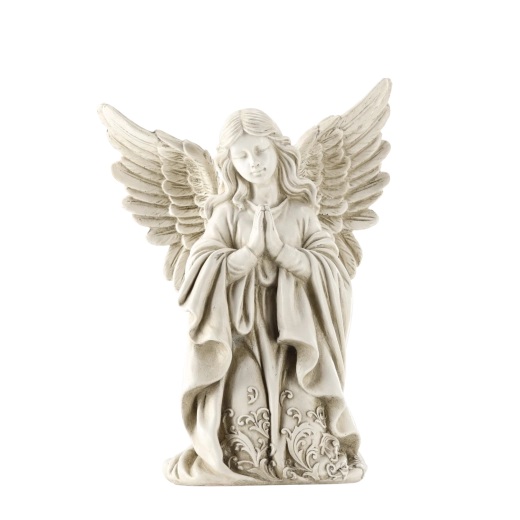 Dekoratív térdelő angyal figura