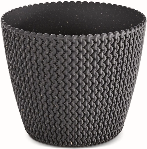 Splofy Eco Wood virágtartó, 18,7 cm – antracit