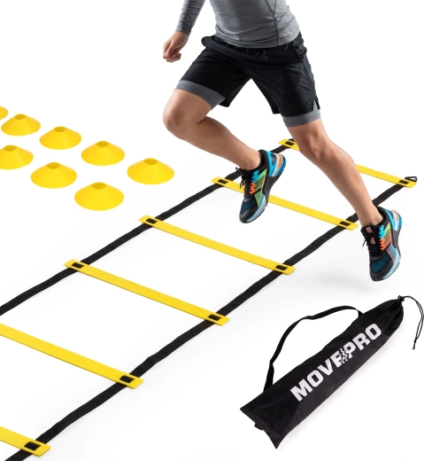 MOVEPRO koordinációs agility létra 6 m, bójaszettel és hordtáskával