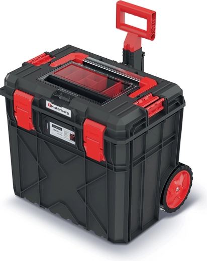 X-Block Alu Log kerekes szerszámos bőrönd, fekete