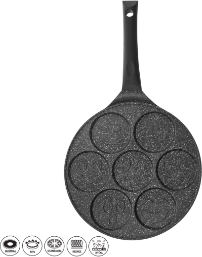 Grande tojás- és palacsintasütő serpenyő 7 mélyedéssel, 27 cm