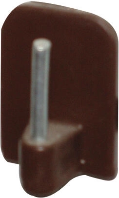 Öntapadós vitrágkampó barna, műanyag + fém, 100 db csomag