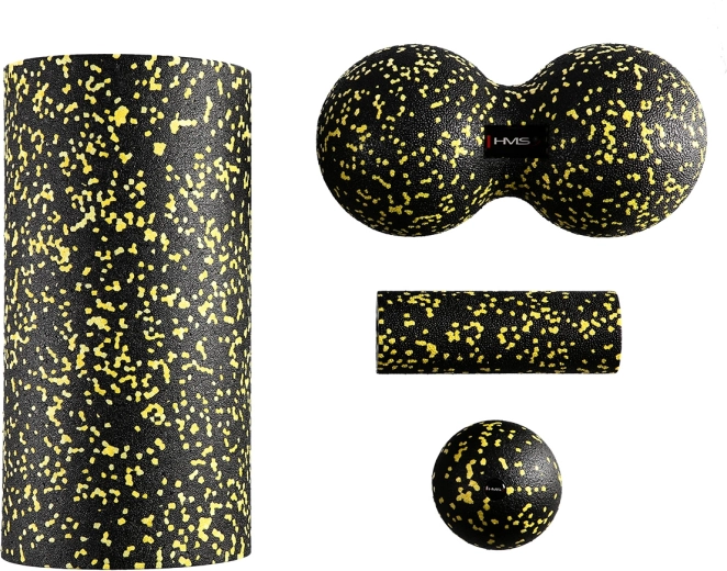 HMS masszázskészlet myofasciális oldáshoz, fekete–sárga