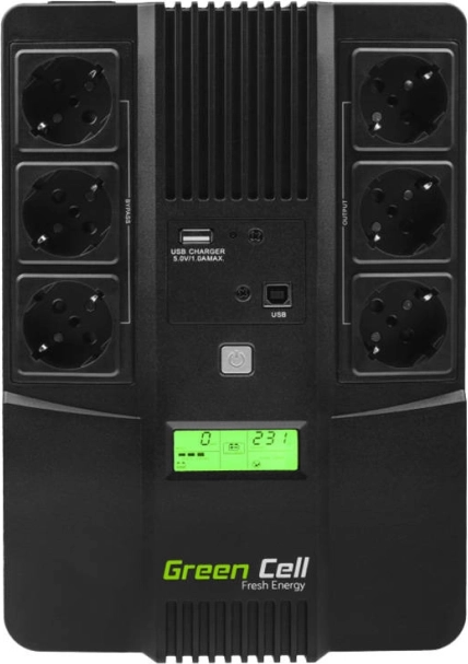 GREEN CELL AiO 800 VA, 480 W LCD-s UPS szünetmentes tápegység