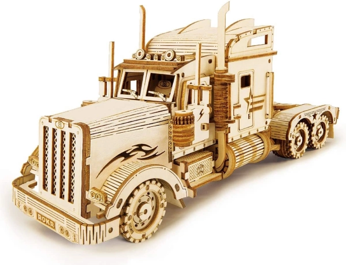 Robotime 3D Fa Puzzle Nehéz Teherautó