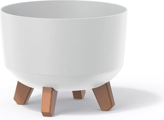 Gracia Standard 20 cm-es lábas virágcserép – fehér műanyag növénytartó