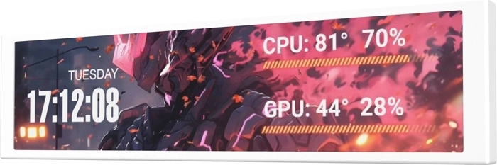 Darkflash V92 9,2" IPS monitor, fehér