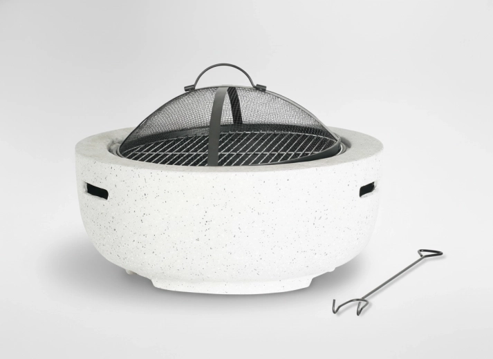 Kerti tűzrakó fedéllel és hamuzóval 60 × 60 × 42 cm