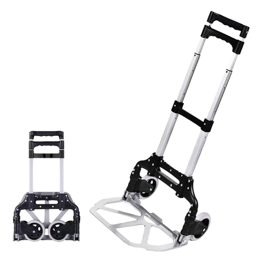 Összecsukható alumínium kézikocsi, 70 kg teherbírással