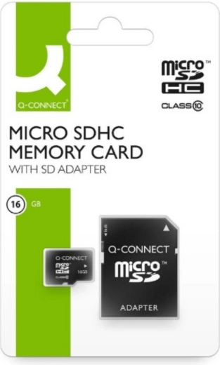 Q-Connect microSDHC 16 GB memóriakártya SD adapterrel