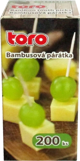 Bambusz fogpiszkáló papírdobozban (200 db)