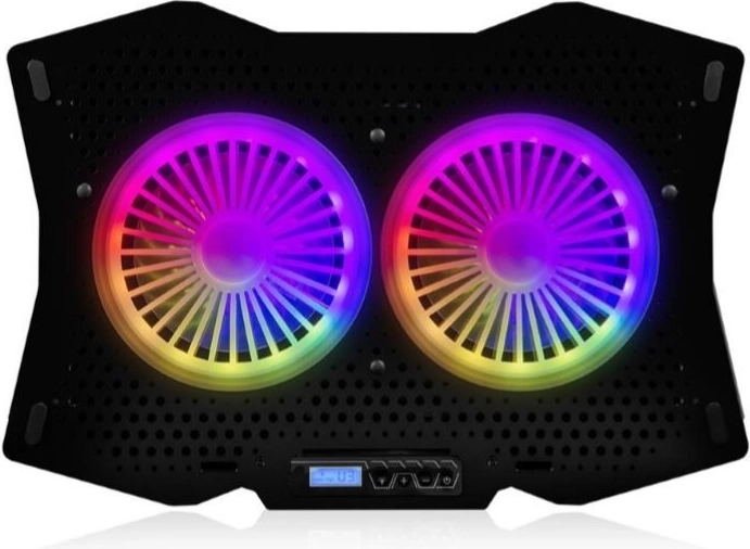 Modecom SILENT FAN RGB csendes ventilátoros notebookhűtő pad