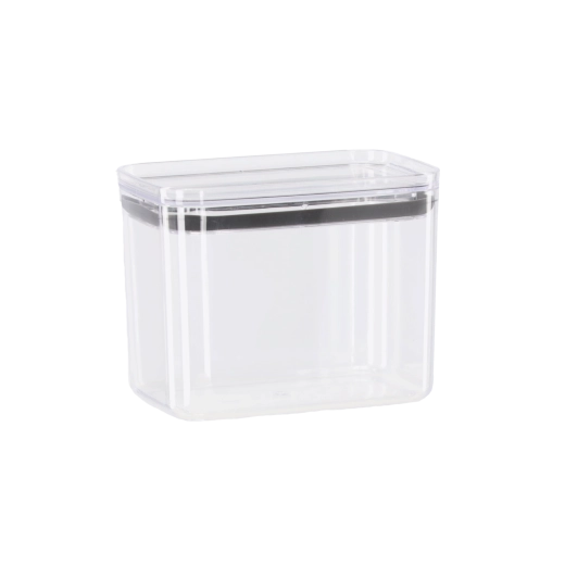 Téglalap alakú akril tárolódoboz 1,5 l, masszív fedéllel
