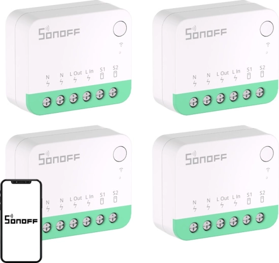 Sonoff MINIR4M (Extreme) okos kapcsoló Matterrel, 4 db-os csomag