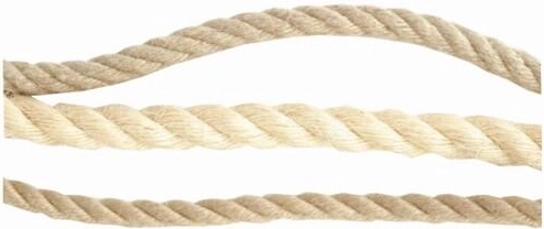 Természetes, sodrott kötél 16 mm polipropilén erősítéssel, 50 m