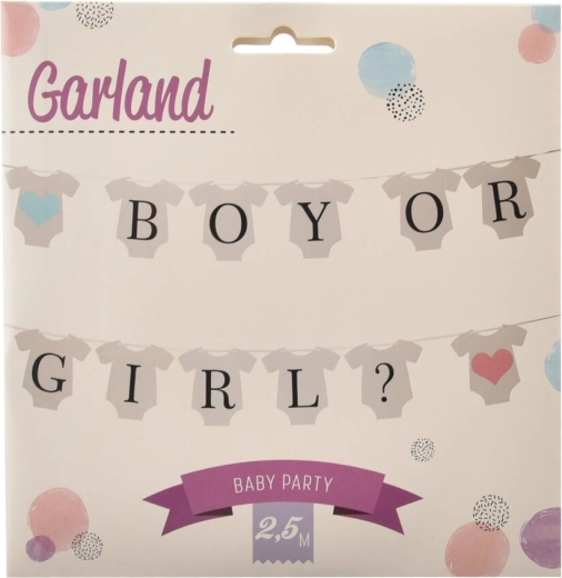 Papír girland Boy/Girl 2,5 m