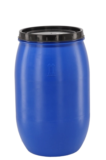 120 l-es műanyag hordó csavaros tetővel